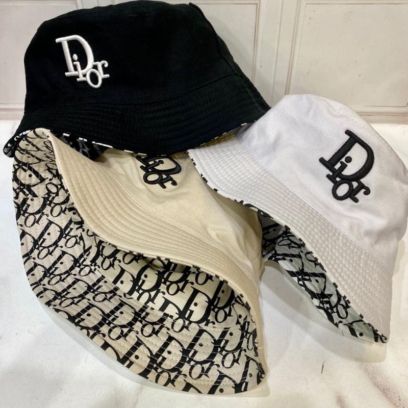 Topi Bucket Pria Bolak balik Gaya TRENDY/DIIORR/Topi Korea Dewasa motif kekinian Untuk Pria dan Wani