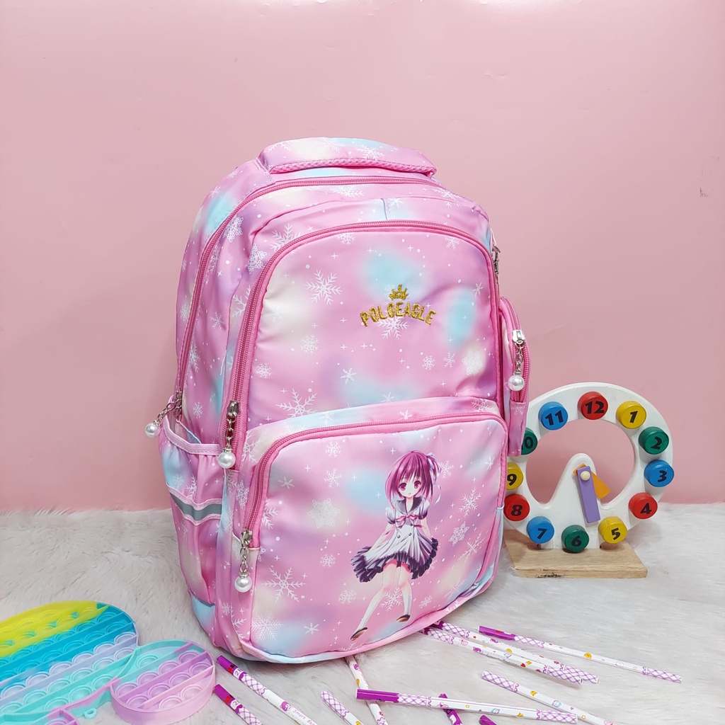 Tas Anak Perempuan Berbonus - Ransel Import Gemas - Tas Sekolah Anak SD  Karakter - Tas Anak Perempuan SD Gratis  - Tas sekolah Anak Perempuan Karakter Lucu -  Tas Gratis Boneka -  Joyashuz