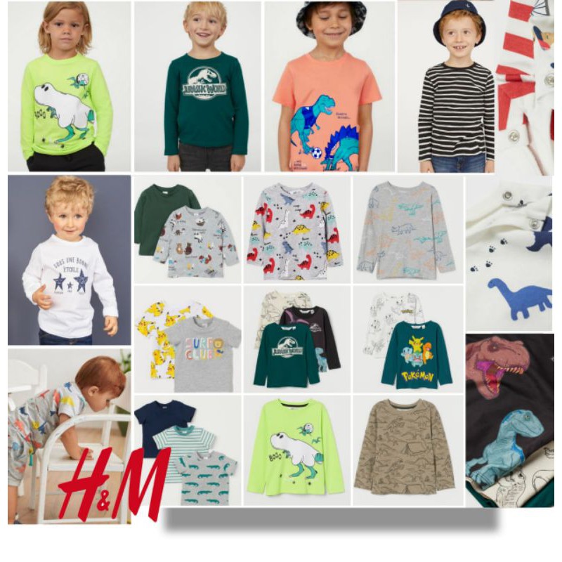 H&M Kaos Anak Laki Cowok, Kaos Anak Branded H&M