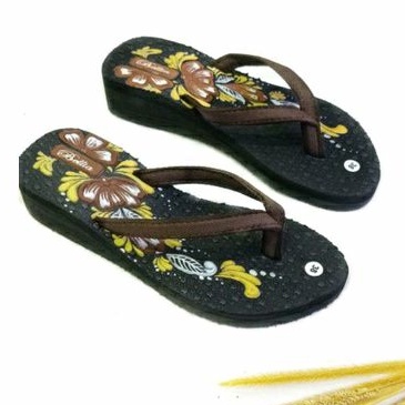 SANDAL WANITA SANDAL JEPIT WANITA  SANDAL WANITA WEDGES  SANDAL CEWEK SABLON BUNGA