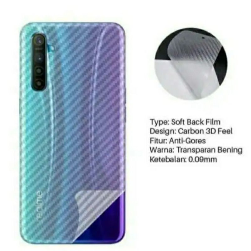 REALME 6 PRO / OPPO REALME 6 PRO SKIN CARBON / STIKER CARBON / BACKSCREEN PROTECTOR ANTI GORES HP