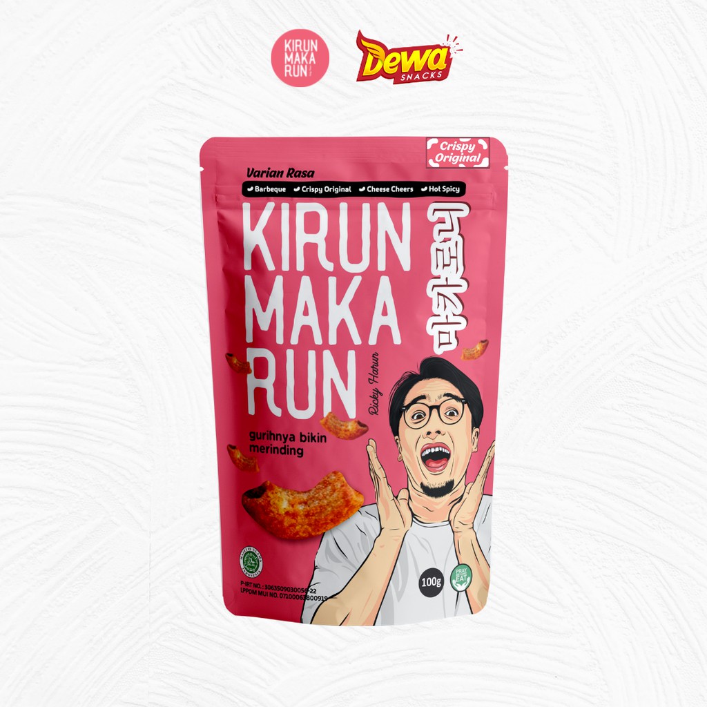 Kirun Makarun | Makanan Ringan | Makaroni Bantet Kirun Makarun Varian Rasa Crispy Original 100gr