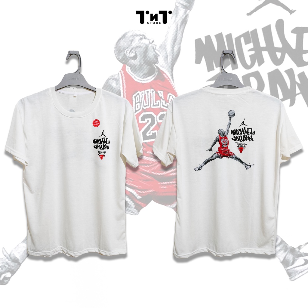 Kaos Tshirt Baju Obral Murah Combed 30S Distro Logo Kecil Air Jordan Tengah NBA Basket polos custom 