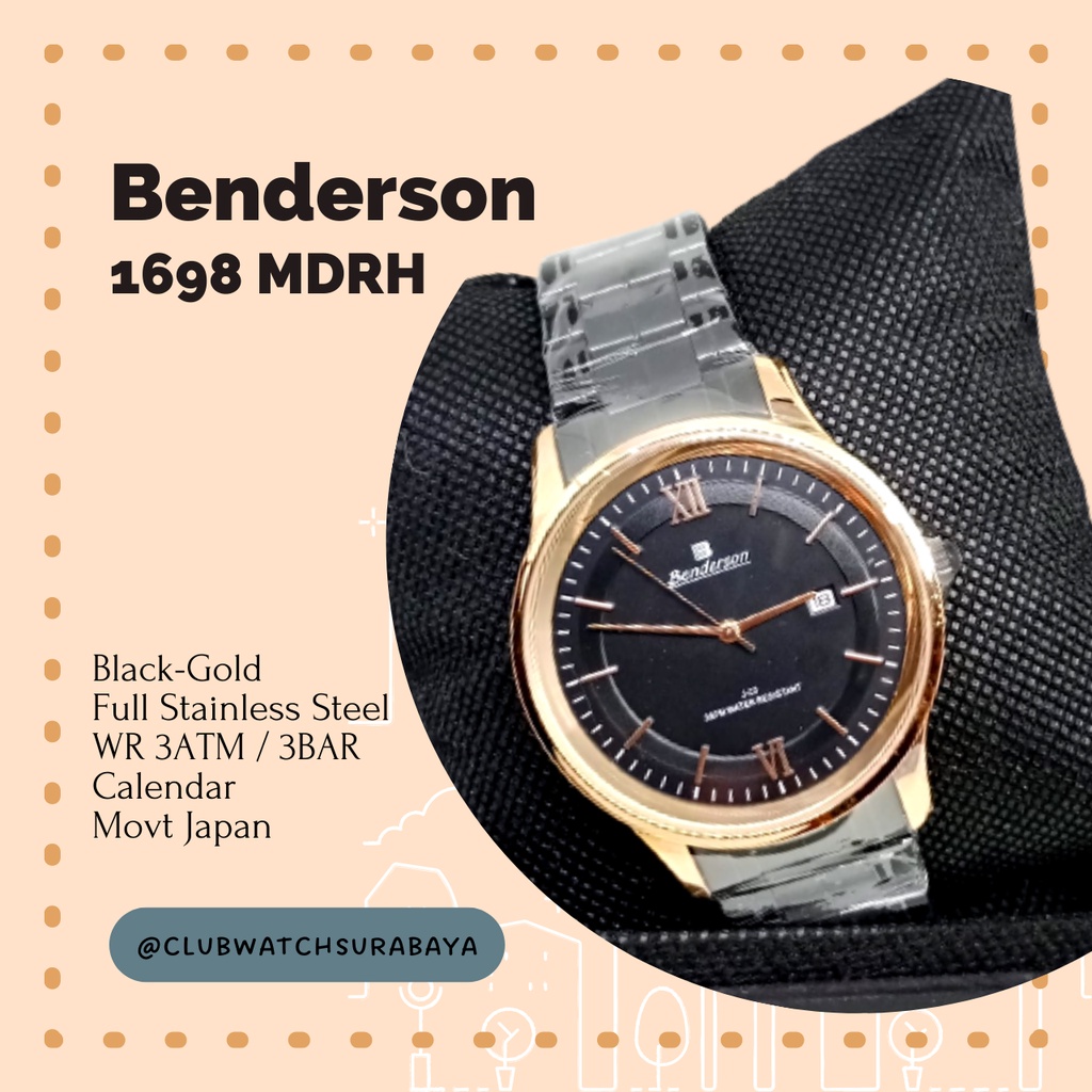 Jam Tangan Pria Benderson / Benderson Jam Tangan Pria Analog AL 1698 MDRH