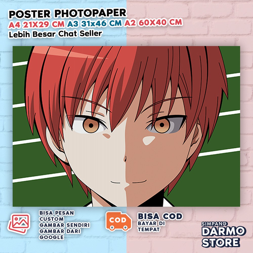 Poster Assassination Classroom Koro Sensei Nagisa Karma Irina Anime Aesthetic Wibu bs custom ACAX-24