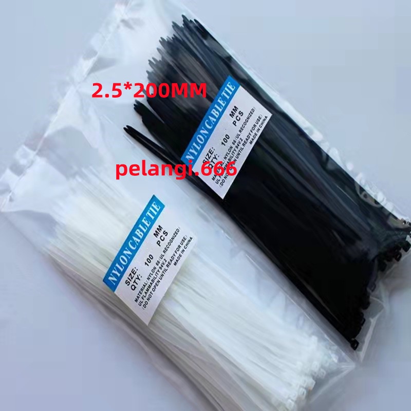 

kabel ties/kabel tis/cable tis 2.5*200MM (20cm) Hitam/Putih