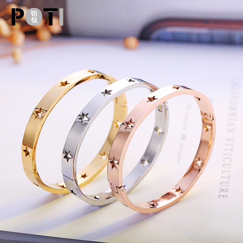 SALE / OBRAL Gelang Wanita Aksesoris Titanium Korea GK011 bangle bintang