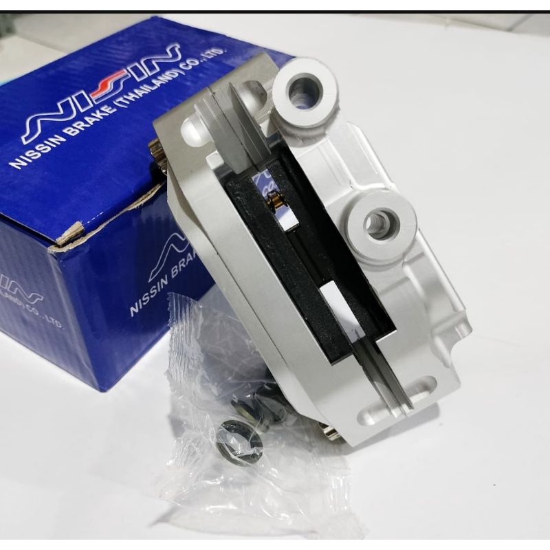 KALIPER NISIN MONOBLOCK 4 PISTON SILVER METALIK