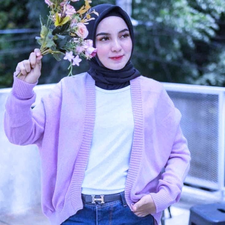 FLUFFY BUBBLE-CARDIGAN RAJUT WANITA HALUS-OUTER CARDY WANITA TERLARIS