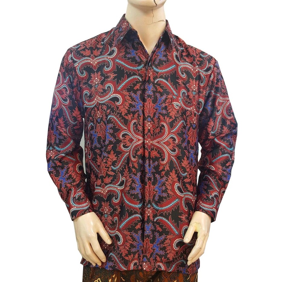 Batik Couple Sarimbit modern Naomi Etnik Warna Merah Tosca Ungu Biru Kuning M L  BATIK MODERN I2X4