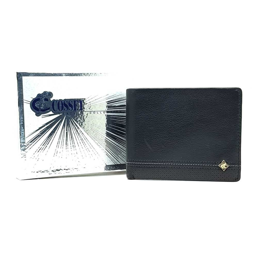 Dompet Tidur Lipat Pendek Kulit Asli Murah - COSSET PL STGT BLACK