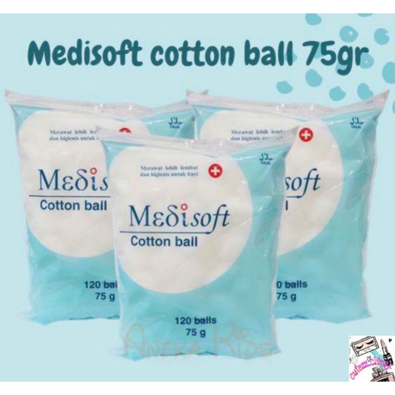 ☃Cutezz_Ching1☃Medisoft Cotton Ball 120balls 75g