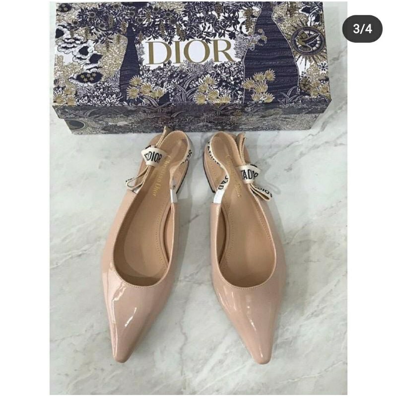 SEPATU J*DIOR SLINGBACK PUMPS PREMIUM IMPORT