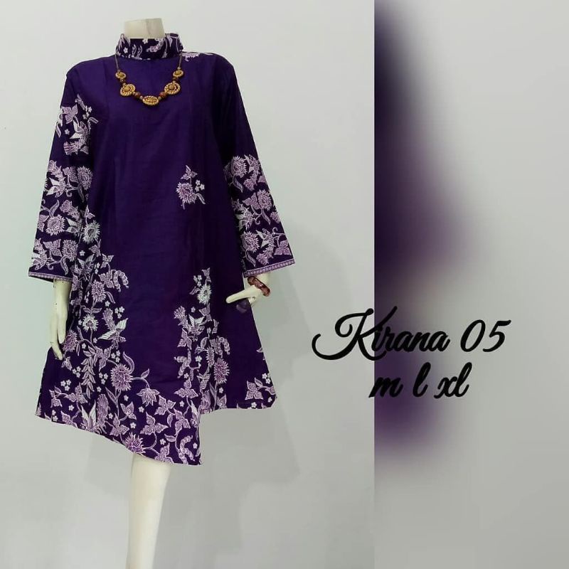 BAJU BATIK WANITA TUNIK BATIK MODEL TERBARU CANTIK KEKINIAN PAKAIAN WANITA MODERN DRESS BAJU KANTOR 