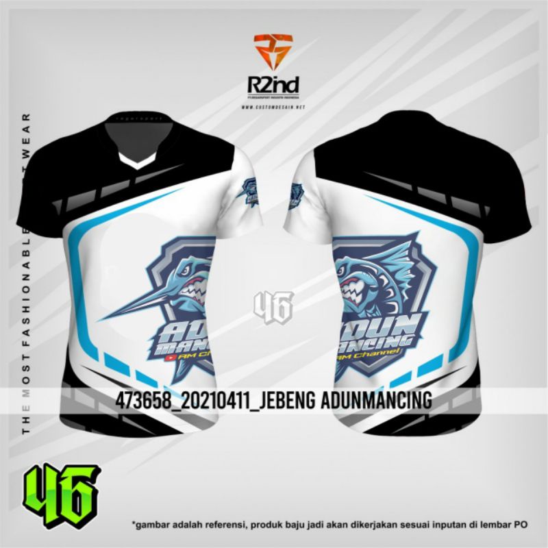Jersey Eksklusif Adun Mancing Bahan dryfit
