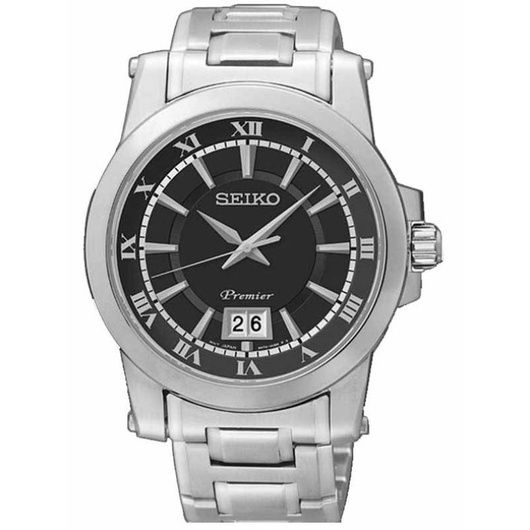 Seiko SUR015P1 Premier Silver Black