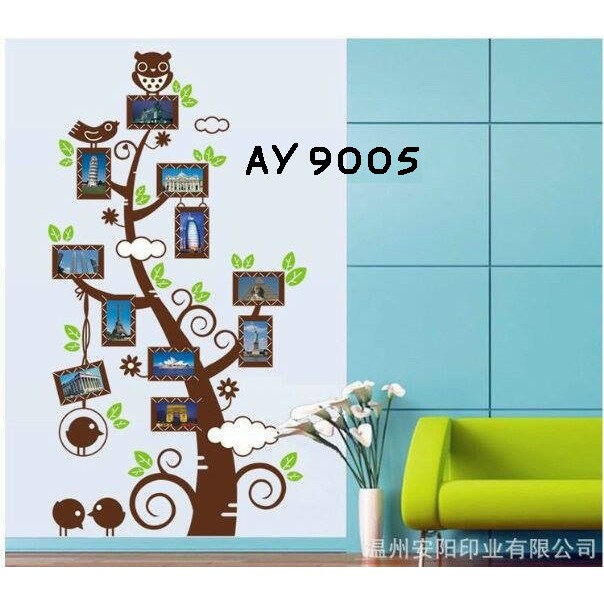 Wall Sticker Uk 60x90cm Motif Frame Burung Hantu Shopee Indonesia