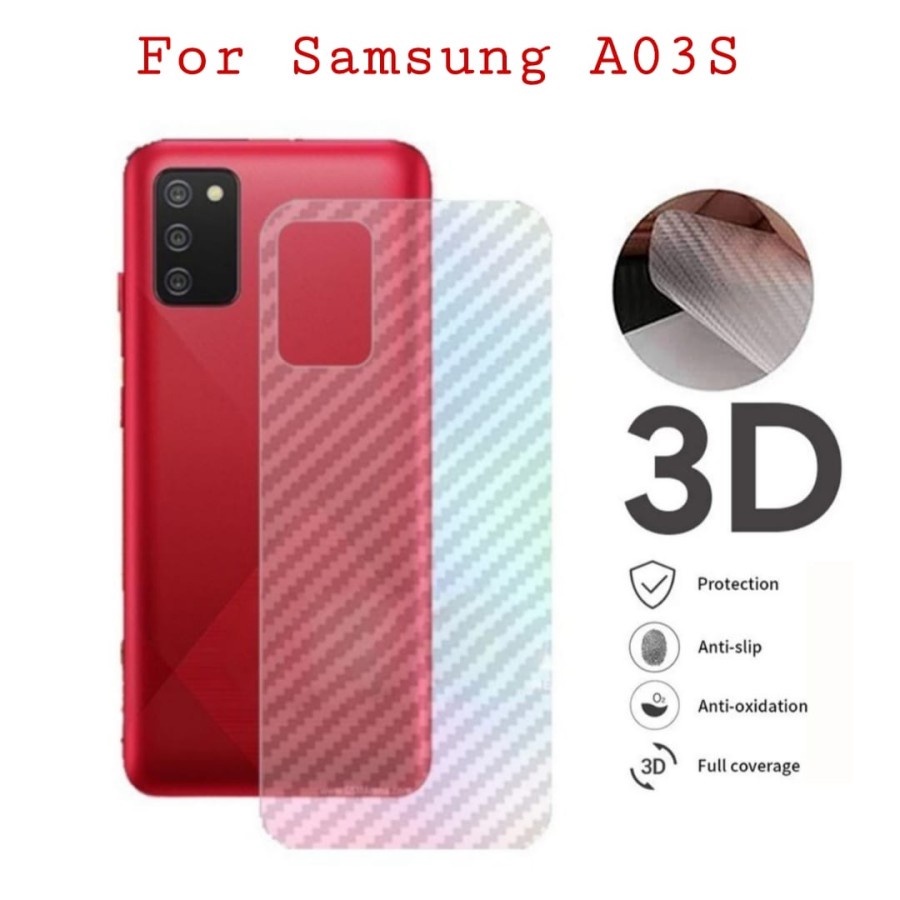 (PROMO PAKET) 4in1 Casing SAMSUNG A03S Hard Case Armor Fusion FREE Tempered Glass Layar &amp; TG Camera &amp; Skin Carbon Handphone