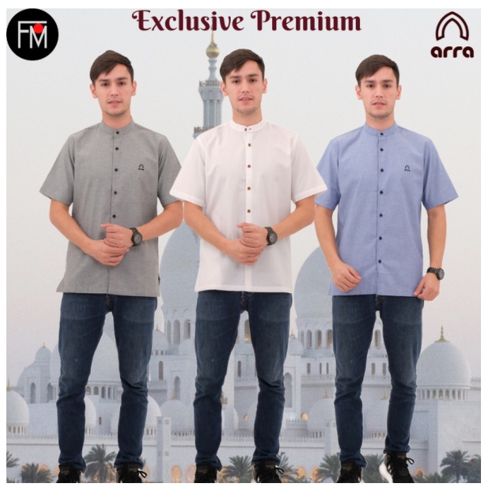 [READY STOCK] ARRA - Baju Koko Pria Dewasa Cowok Kurta Pakistan Laki Laki Dewasa Premium Jumbo serie