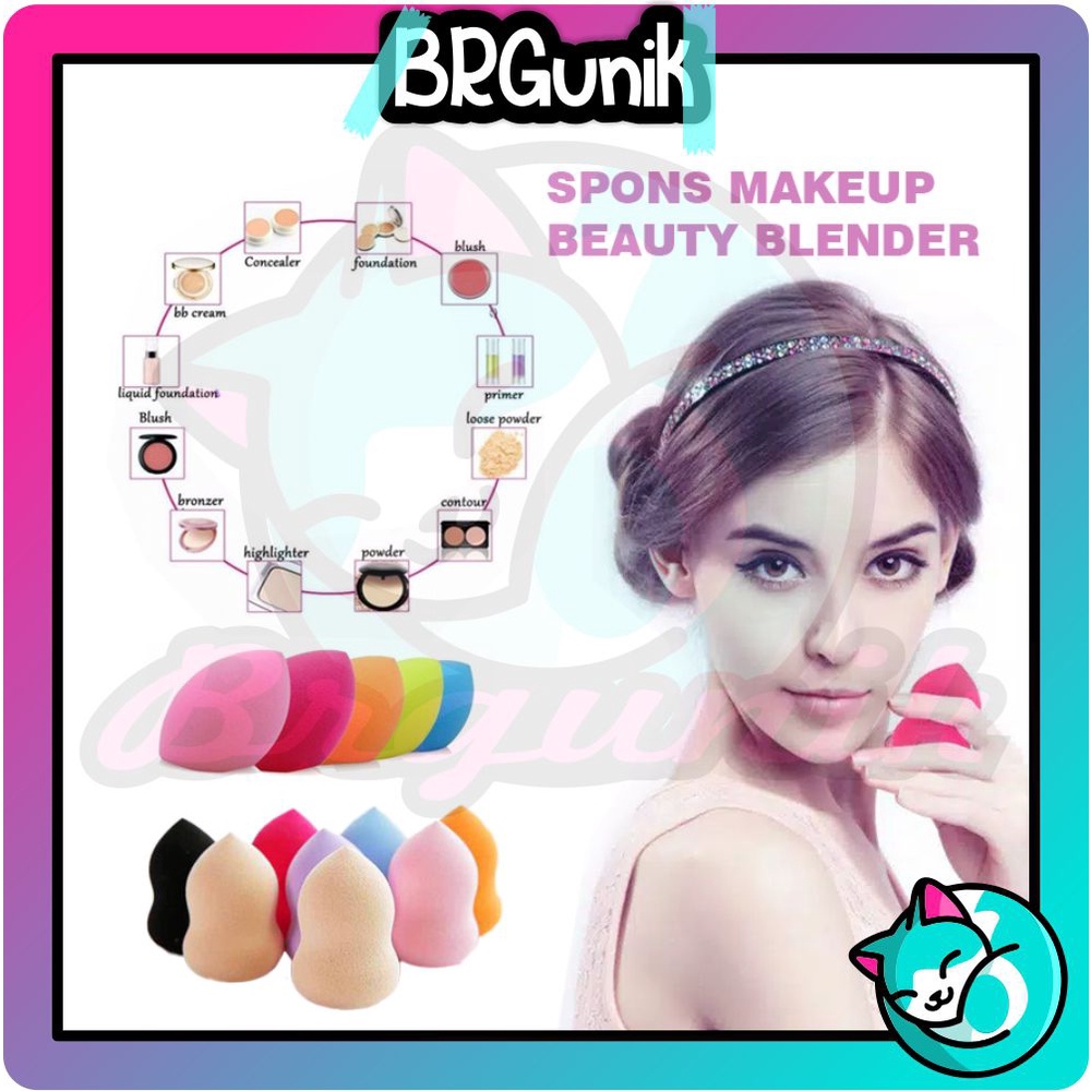 BRGUNIK Sponge Makeup Sponge Beauty Blender Perlengkapan Kosmetik Make Up Spons