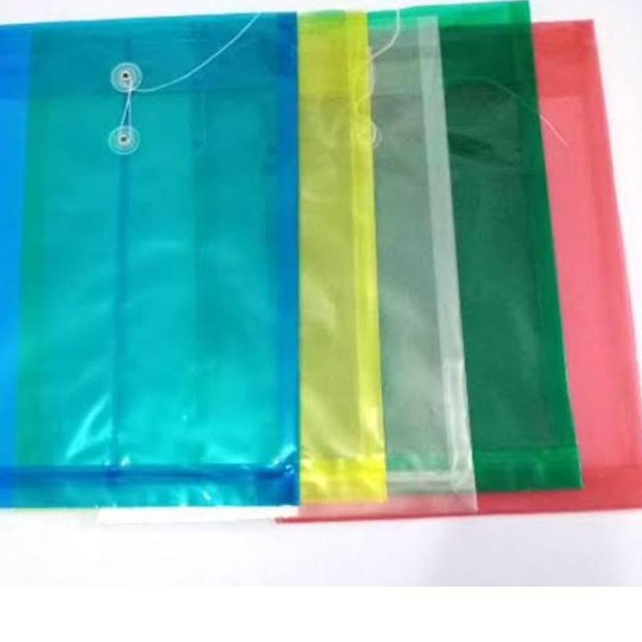 

New 1lsn12pcs map plastik tali map plastik ukuran folio F4 !!