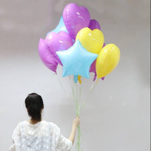 Balon hati / love macaron / warna pastel 40cm