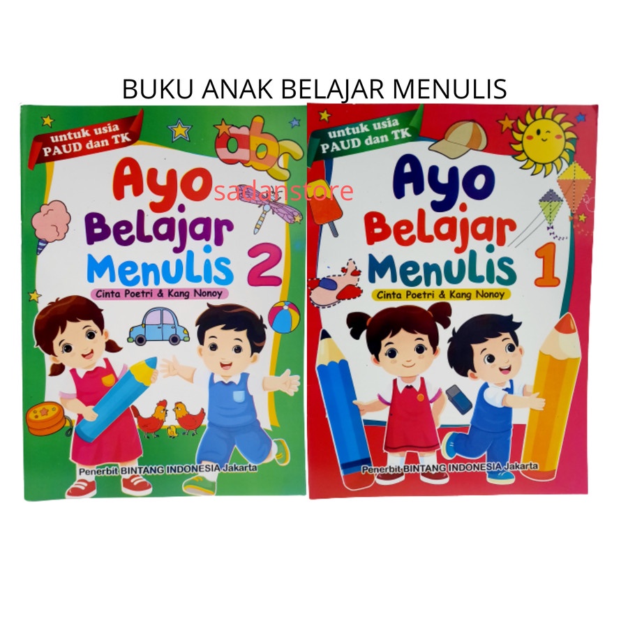 

Buku Anak besar- Ayo Belajar Menulis Jilid 1 dan 2 untuk PAUD TK dan Pra SD