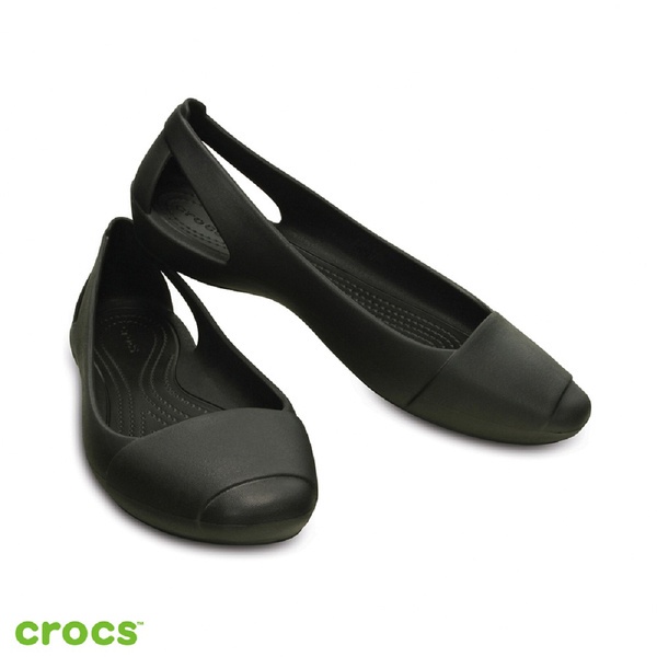 Crocs Sienna Flat Woman / Sandal Crocs Wanita / Fashion Wanita / Sandal Tahan Air / Sandal Fashion Korea - Black 202811-001