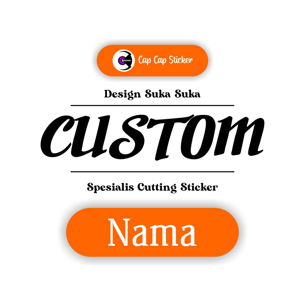 

buat sticker nama custom cutting sticker