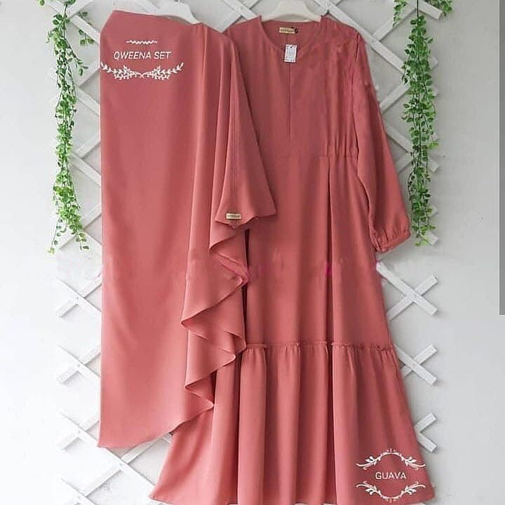 QWEENA SET HIJAB Ns FC Najibah Gamis Syar'i asdf Abu Muslim Modis Modern by Luckyshop