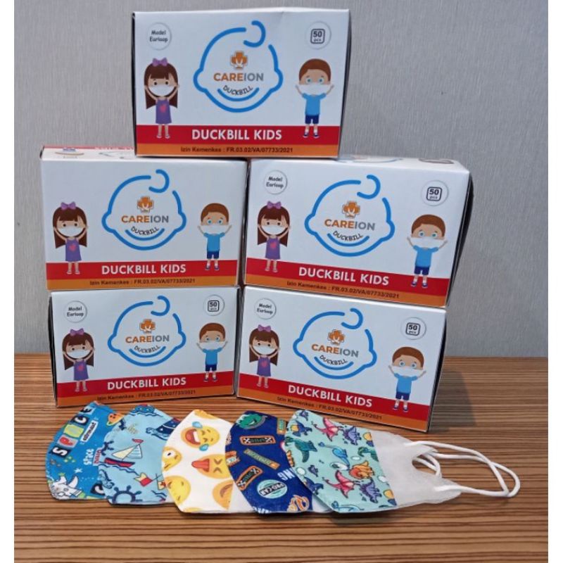 Masker Duckbill anak cewek cowok 1-3 | 3-4 | 5-8 | 8-12 tahun