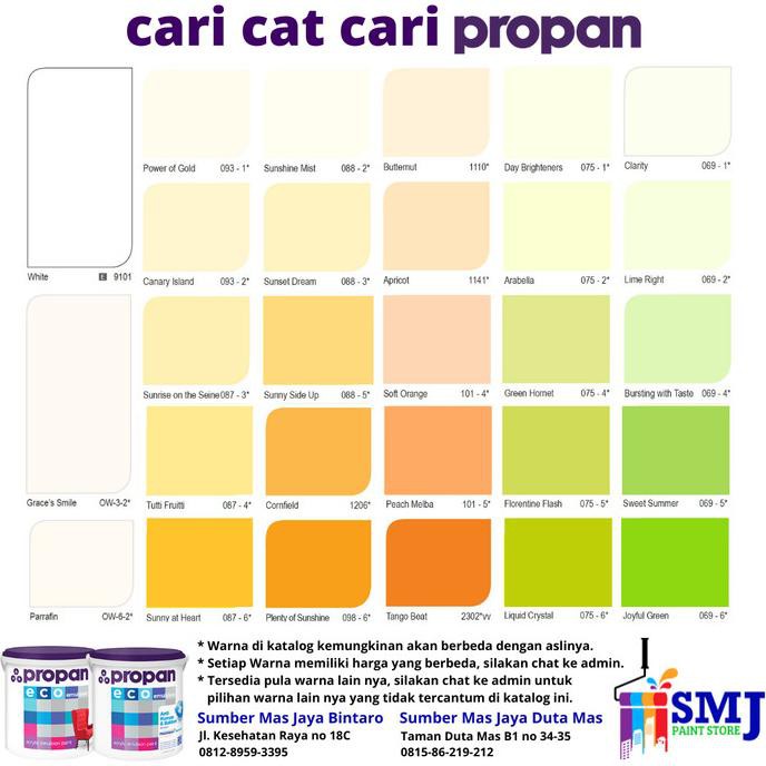 Jual Cat Tembok Propan Eco Safe Ee Warna Tinting Ukuran Kg