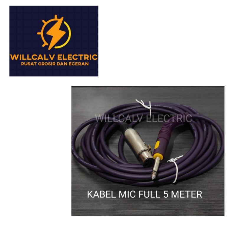 KABEL MIC 5M 5METER 5 METER PLUS JACK DENGAN 3 PIN XLR AUDIO CONNECTOR