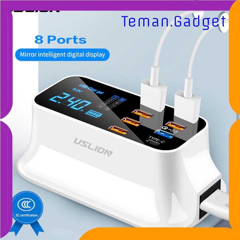 TG-A1 USLION Charger USB Station USB Type C + Type A 8 Port YC-CDA19Q