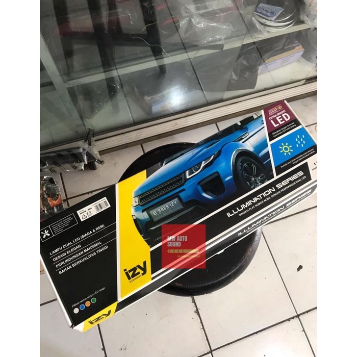 COVER PLAT NOMOR DUDUKAN PLAT NOMOR MOBIL IZY ACRYLIC DENGAN LAMPU