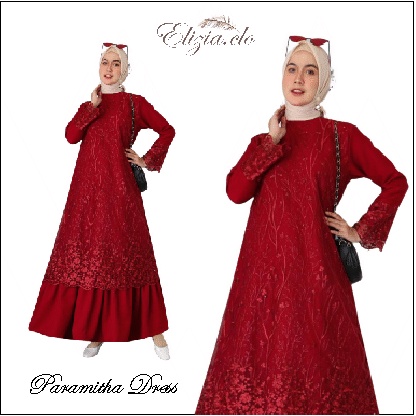 ꧁𓊈𒆜𝔢𝔩𝔦𝔷𝔦𝔞.𝔠𝔩𝔬 𒆜𓊉꧂ GAMIS TANIA/ SIZE S-M,L,XL,XXL/ BAHAN TILE RUBY MUTIARA/ GAMIS PESTA GAMIS BRUKAT 