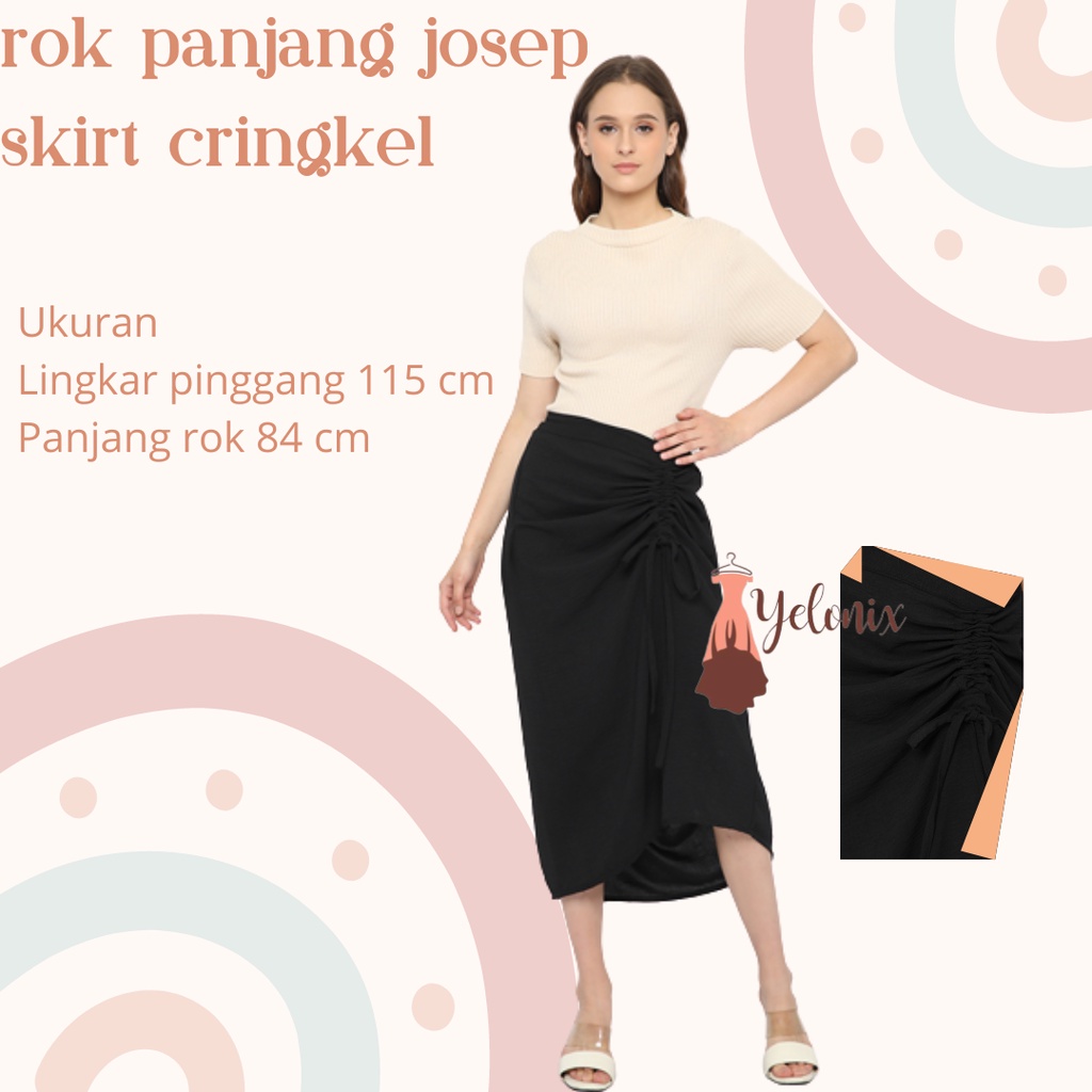 ROK PANJANG WANITA JOSEP TAMARA SKIRT CRINGKEL