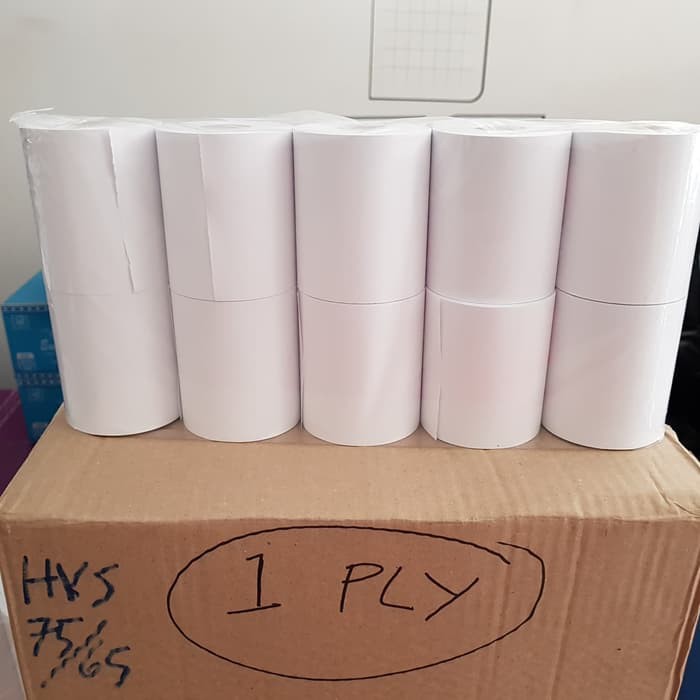 

Kertas Struk HVS Ukuran 75 mm x 57 mm Polos ( Isi 10 roll )
