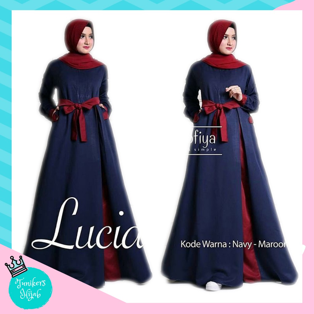 Warna Hijab Yang Cocok Untuk Gamis Warna Navy | Ide Perpaduan Warna