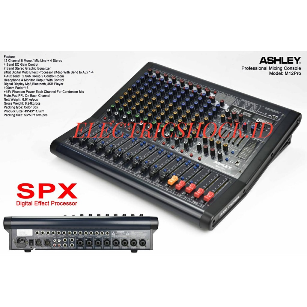 NEW MIXER ASHLEY M12 PRO / M12PRO / M 12PRO ORIGINAL 12 CHANNEL