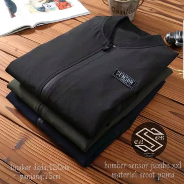 Jaket Bomber Jumbo Pria Dewasa Jaket Bomber Hitam Sensor Waterprof anti air