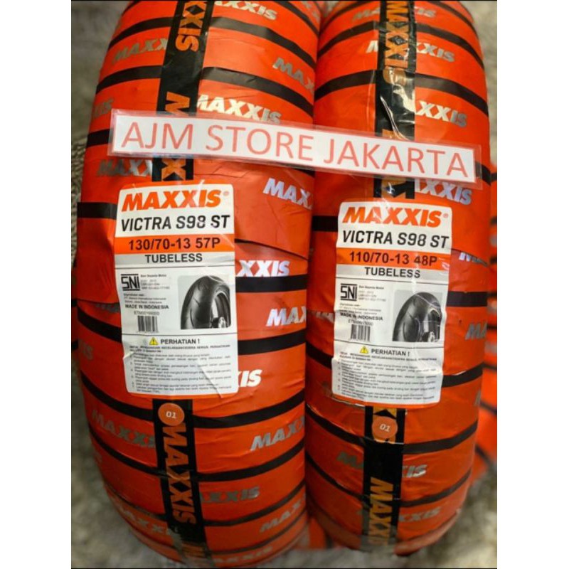 Maxxis Victra 110/70-13 & 130/70-13, 120/70-13 & 140/70-13 Tubeless... 1set Dpn Blkg NMAX STD..