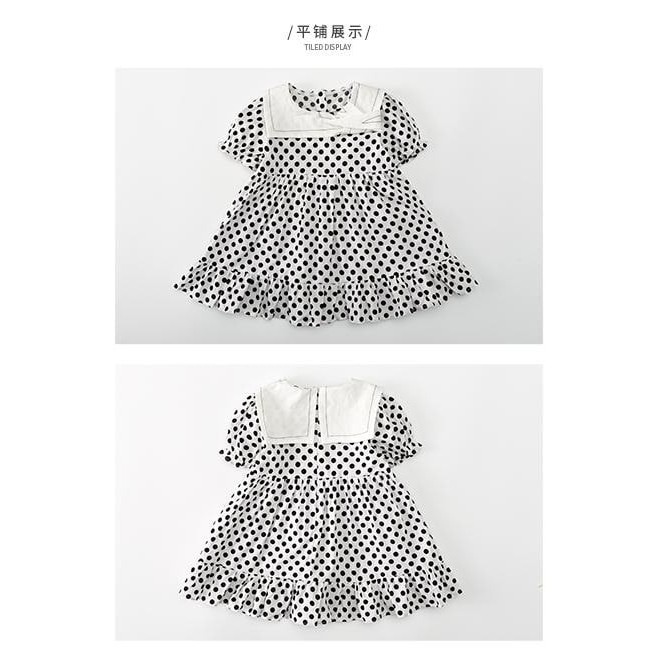 Promo !! Dress bahan katun Dress little bobba on white sailor  uk 1-4th (MERAH)
