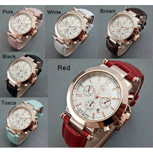JAM TANGAN GC Chrono Polos Leather / GUCCI Watch Women / Jam Wanita