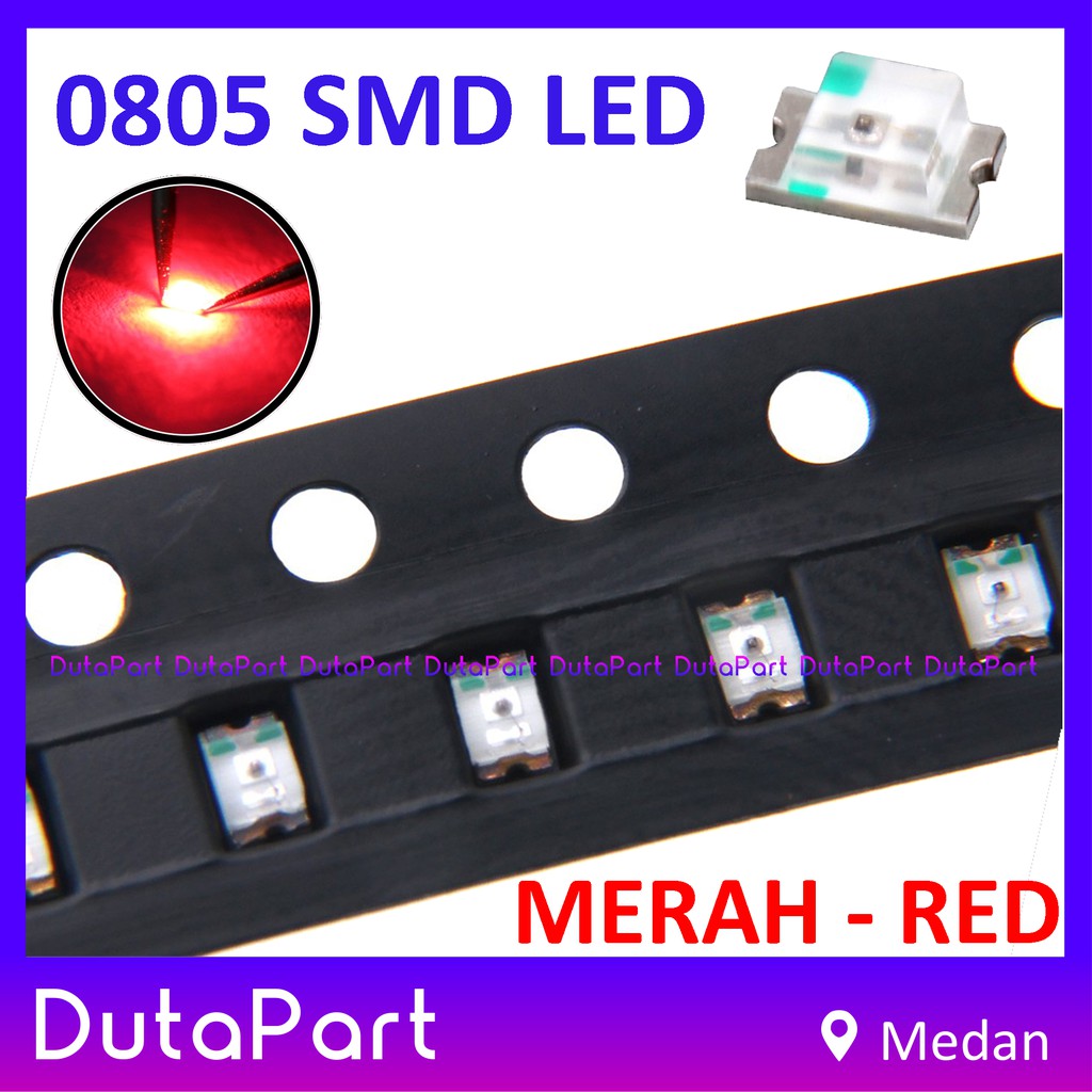 0805 SMD SMT LED MERAH RED Super Bright KUALITAS BAGUS