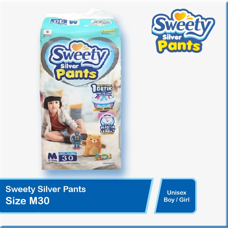 Sweety Silver Pants Pampers Size M30