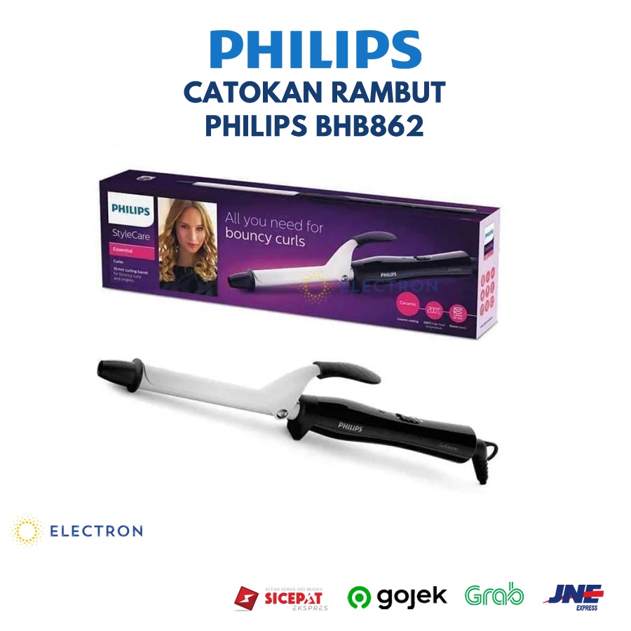 Catokan Keriting Rambut Philips Pengeriting HItam BHB862