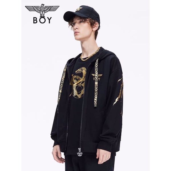 BOY02 SWEATER HOODIE ZIPPER BOY LONDON PRIA WANITA ASIA EROPA BOY02