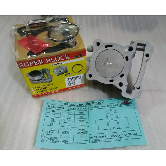 Blok Bore Up Nmax Aerox R15 Vixion 63 Mm BRT Ceramic
