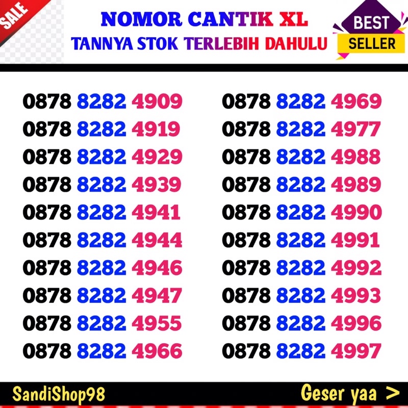 nomor cantik xl no cantik xl rapi nomer cantik xl